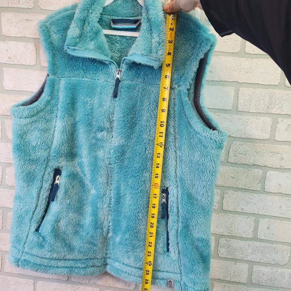 Free Country Womens Teal Soft Cozy Full Zip Vest L - Picture 12 of 13